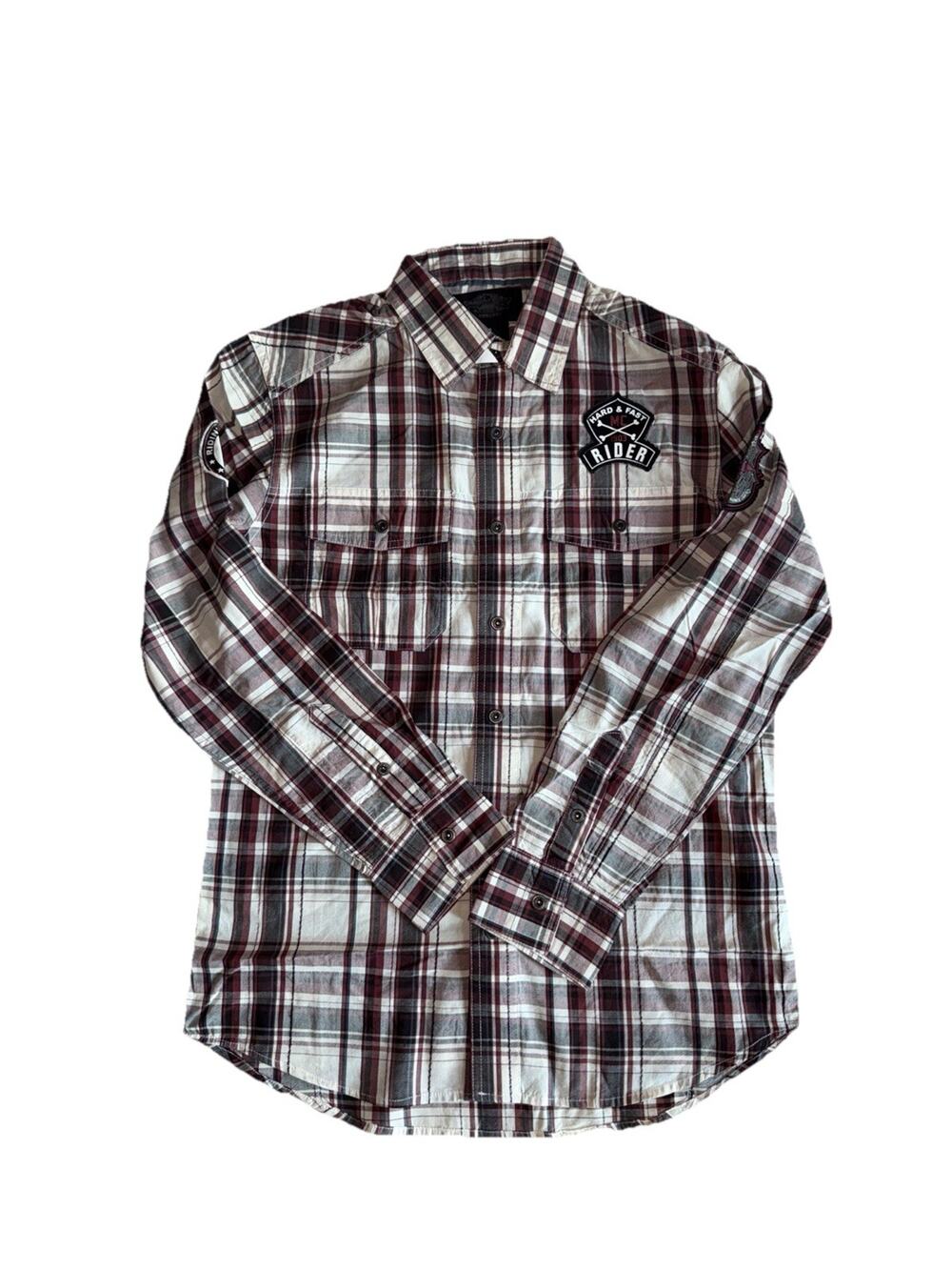 NEW Harley Davidson Mens Long Sleeve Shirt Size M snap